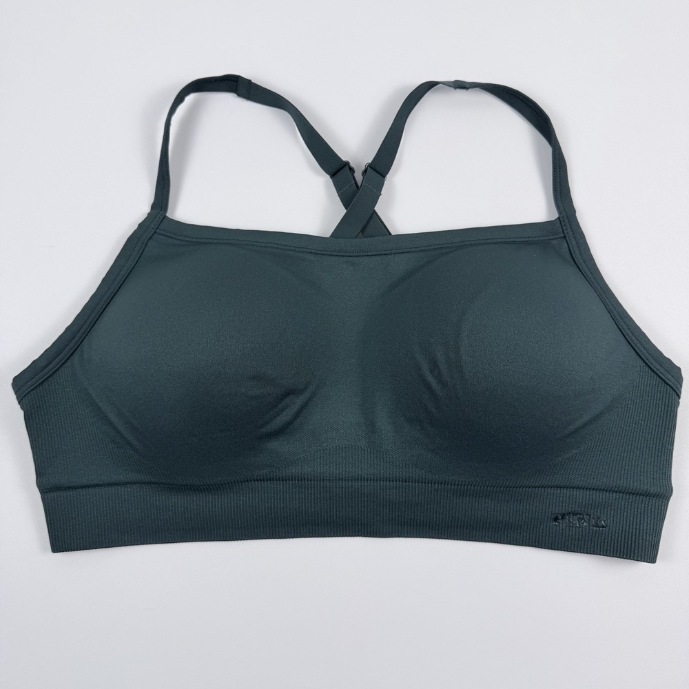 Victoria's Secret PINK Seamless Air Light Support Sports Bra Dark Teal L NWT